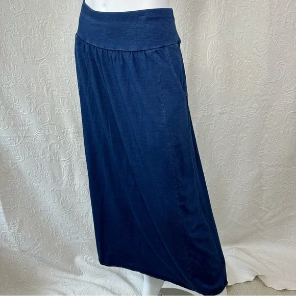 J.Jill Purejill Indigo Blue 2-Piece Pull-on Midi Skirt and Tunic - Picture 7 of 15
